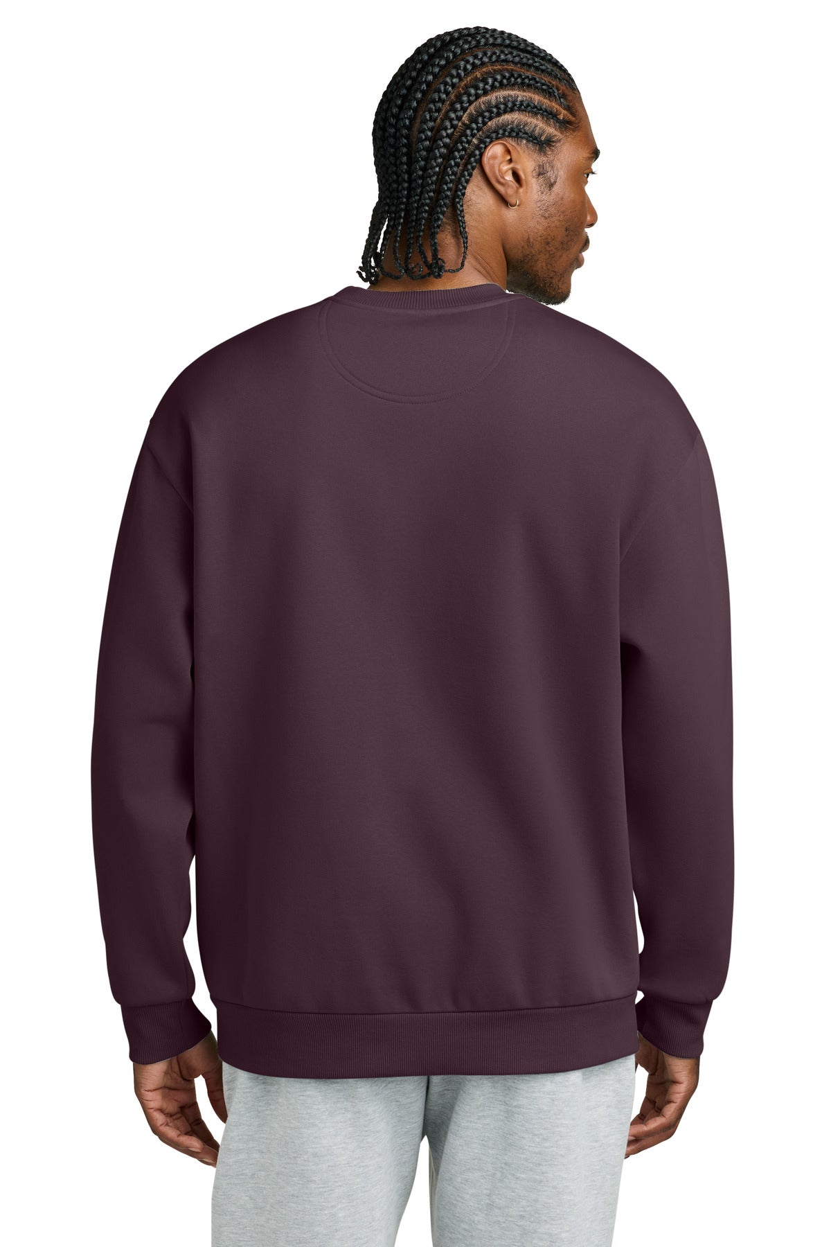 District VIT Heavyweight Fleece Crew DT6154 Bordeaux