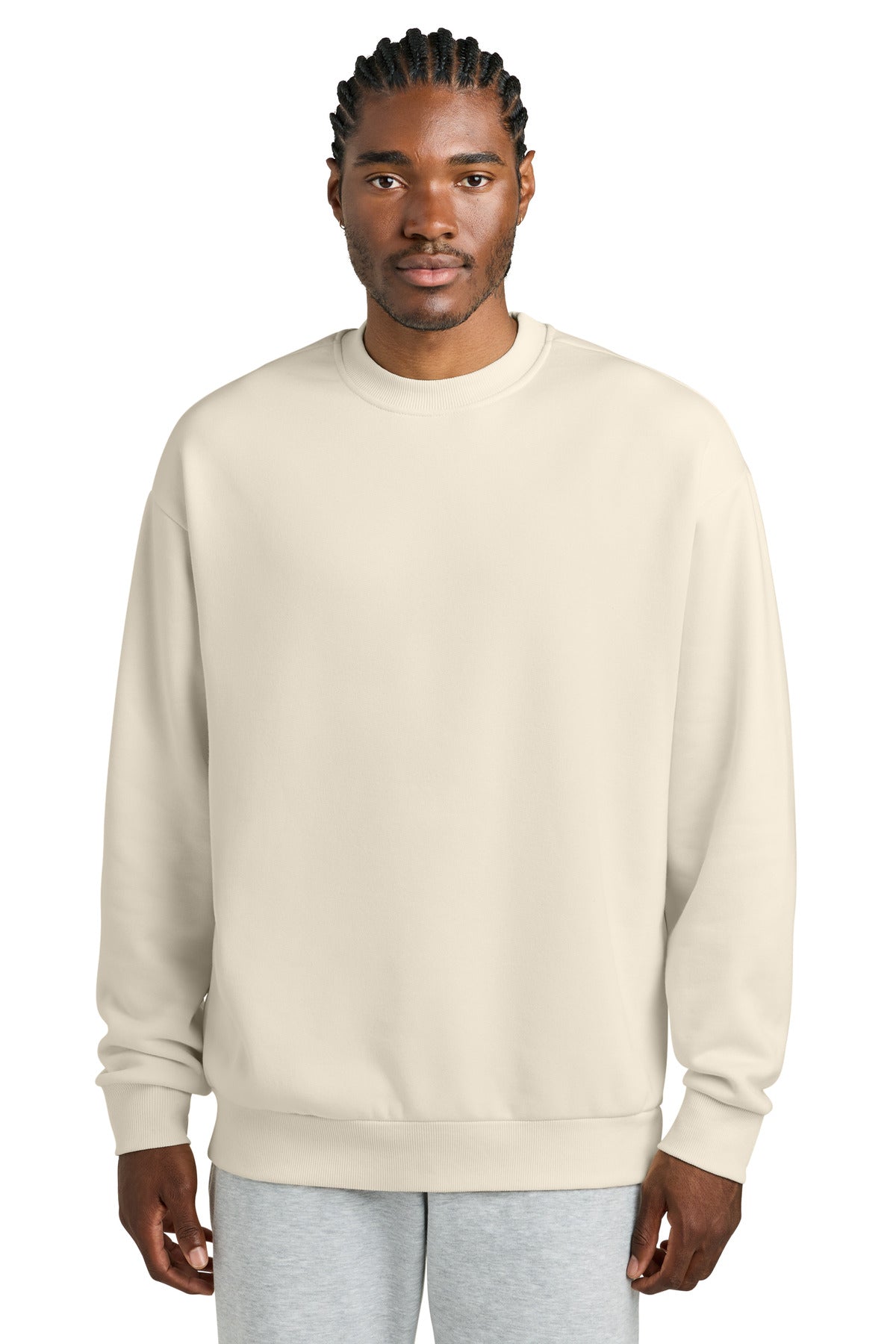 District VIT Heavyweight Fleece Crew DT6154 Griege