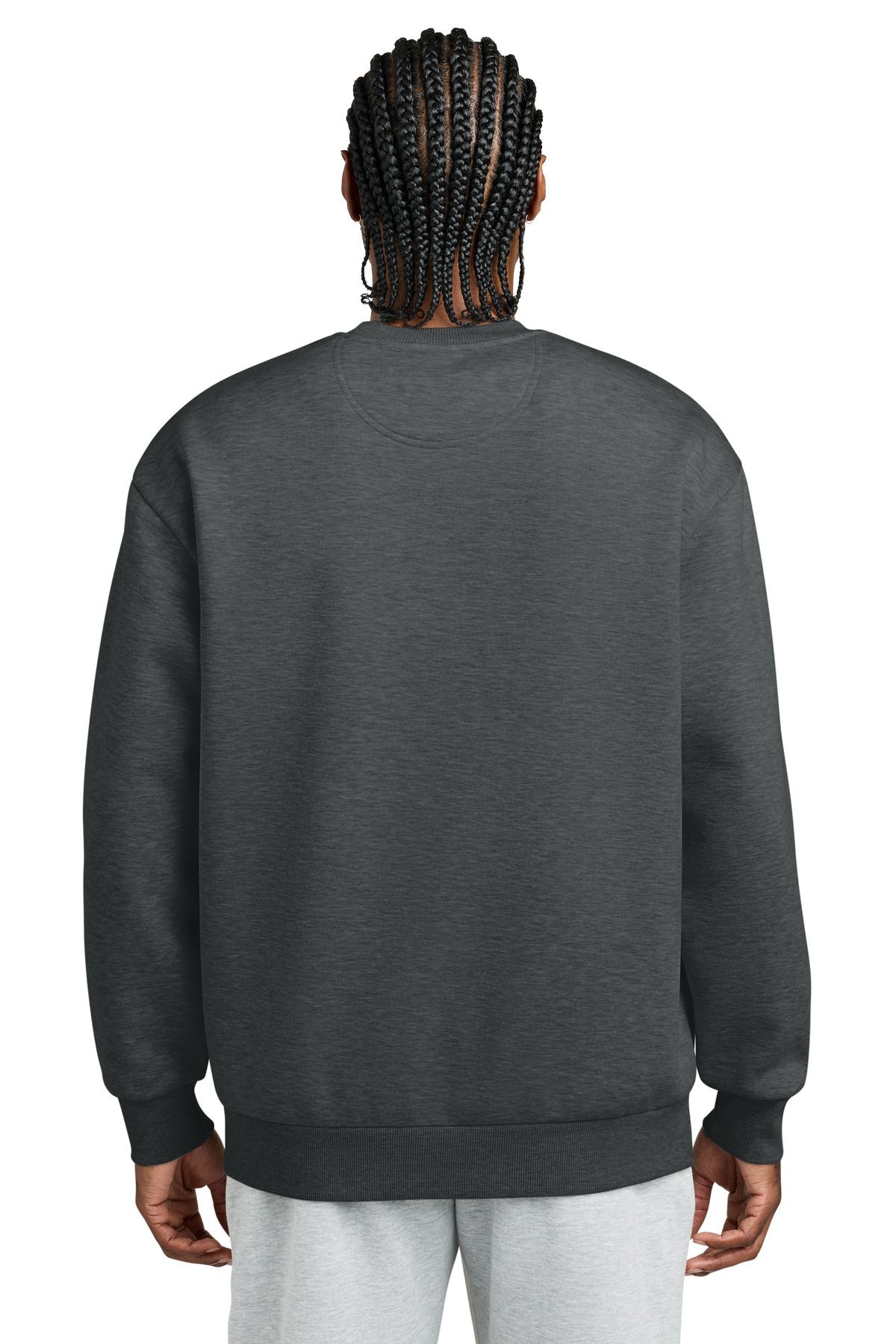 District VIT Heavyweight Fleece Crew DT6154 Heathered Charcoal