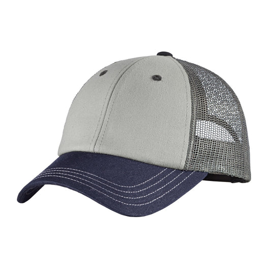 District Tri-Tone Mesh Back Cap DT616 Chrome/ New Navy/ Charcoal