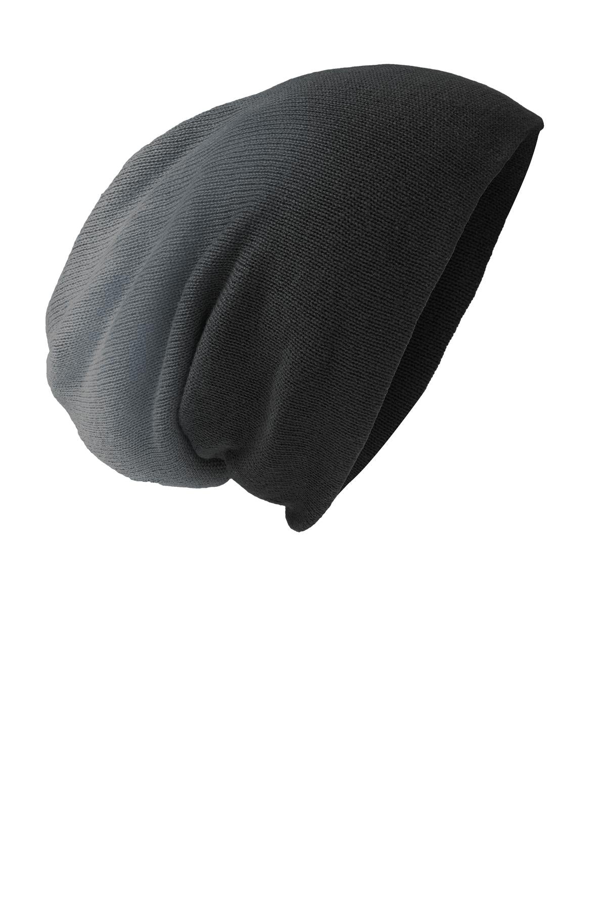 District Slouch Beanie DT618 Black Dip Dye