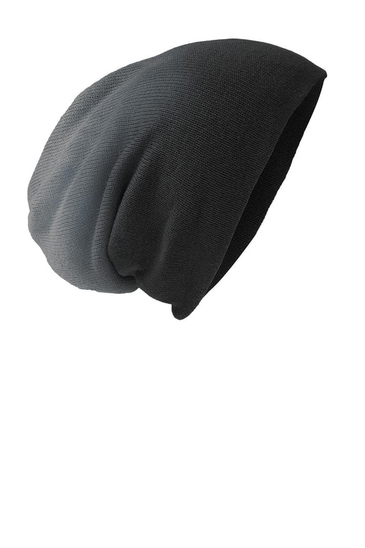 District Slouch Beanie DT618 Black Dip Dye