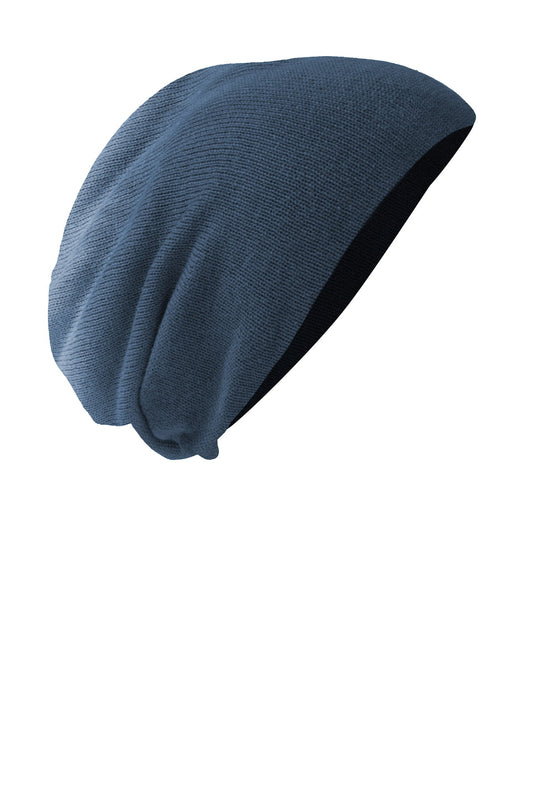 District Slouch Beanie DT618 Navy Dip Dye