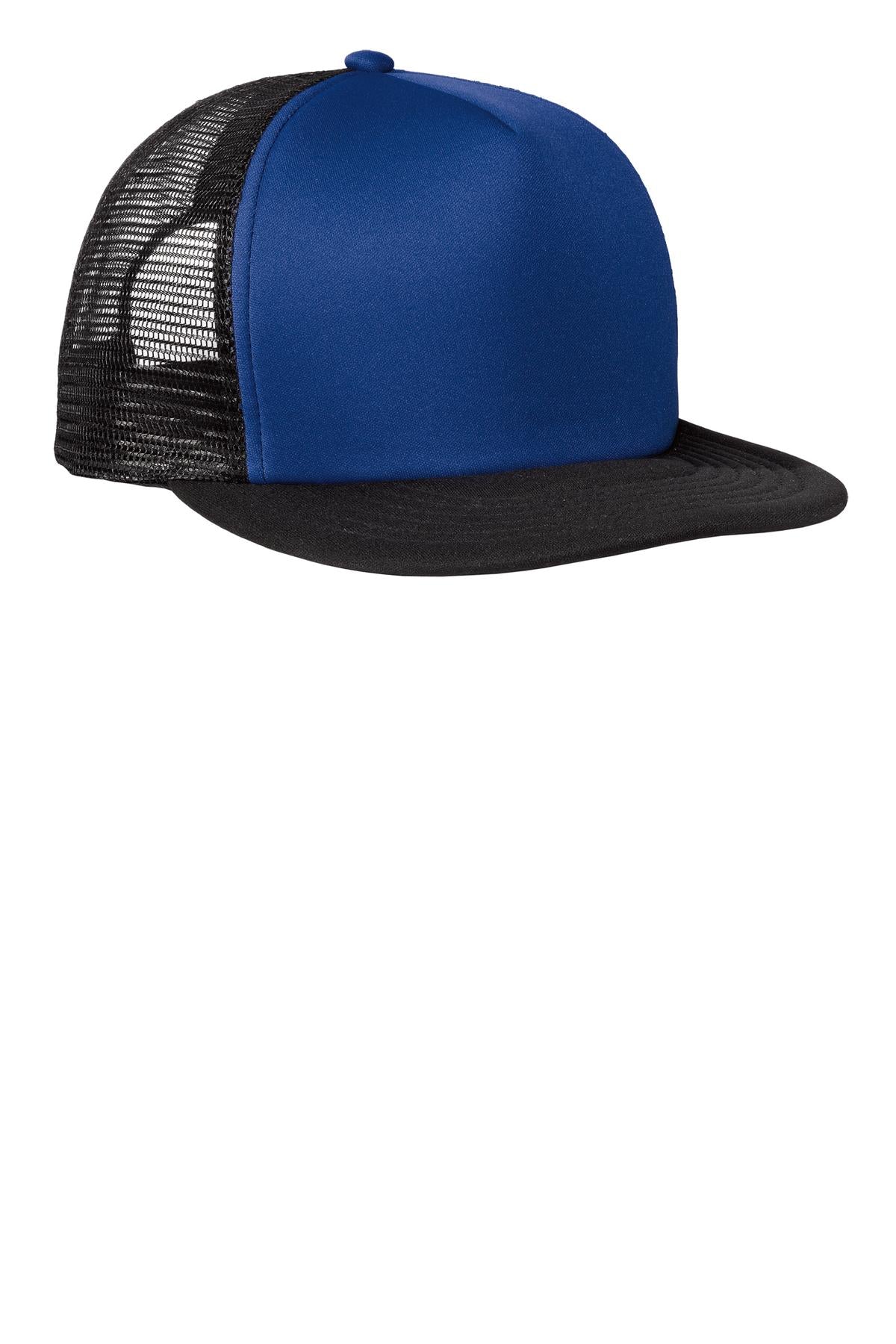 District Flat Bill Snapback Trucker Cap DT624 Royal