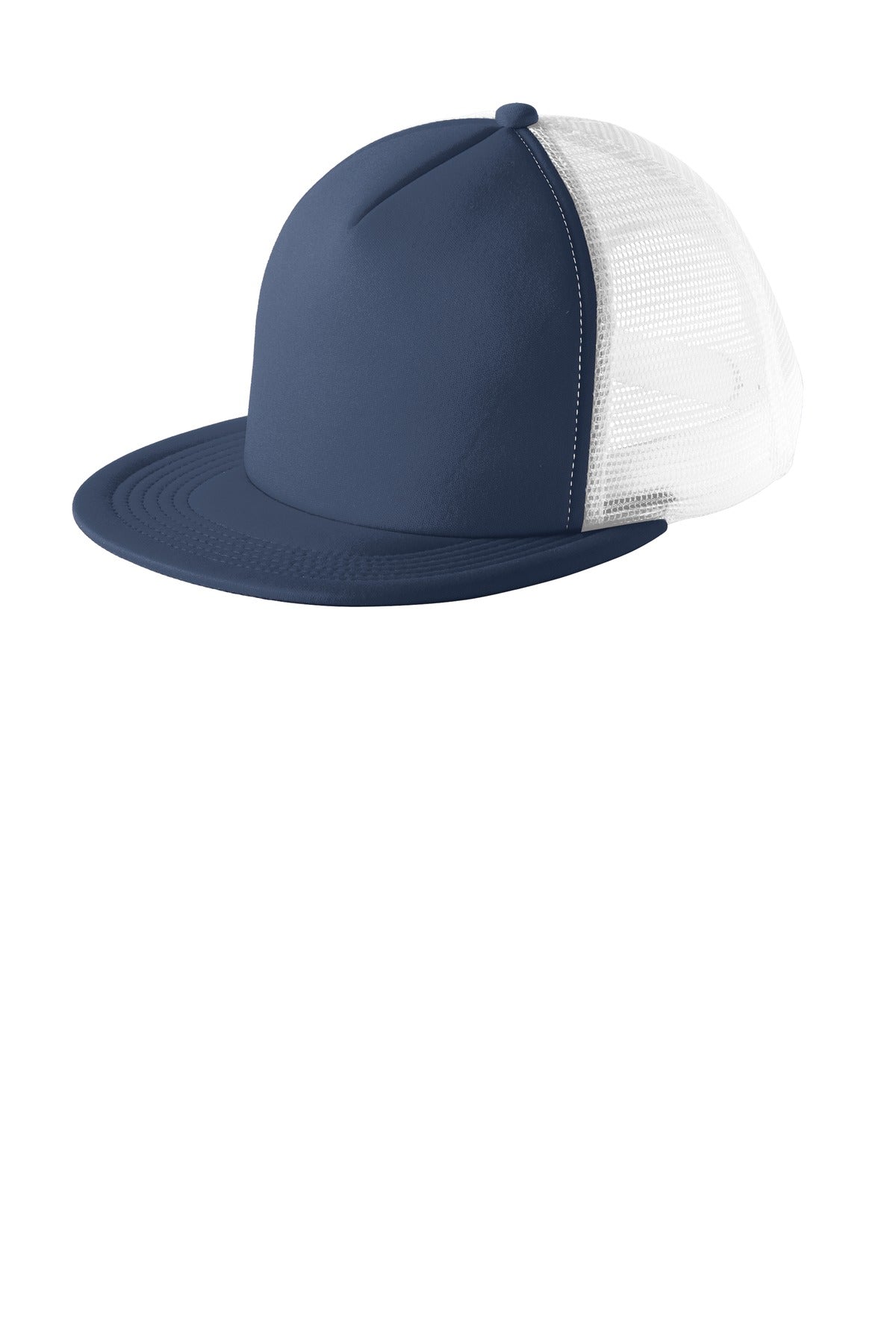 District Flat Bill Snapback Trucker Cap DT624 New Navy