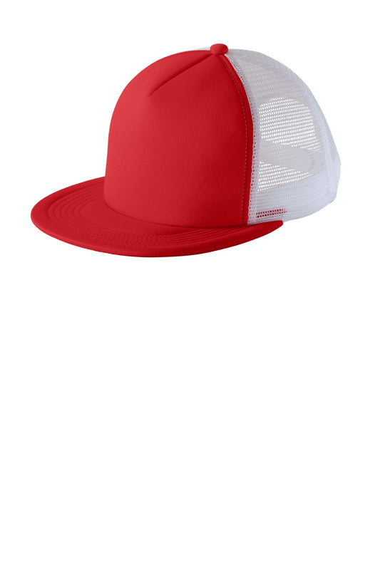 District Flat Bill Snapback Trucker Cap DT624 New Red