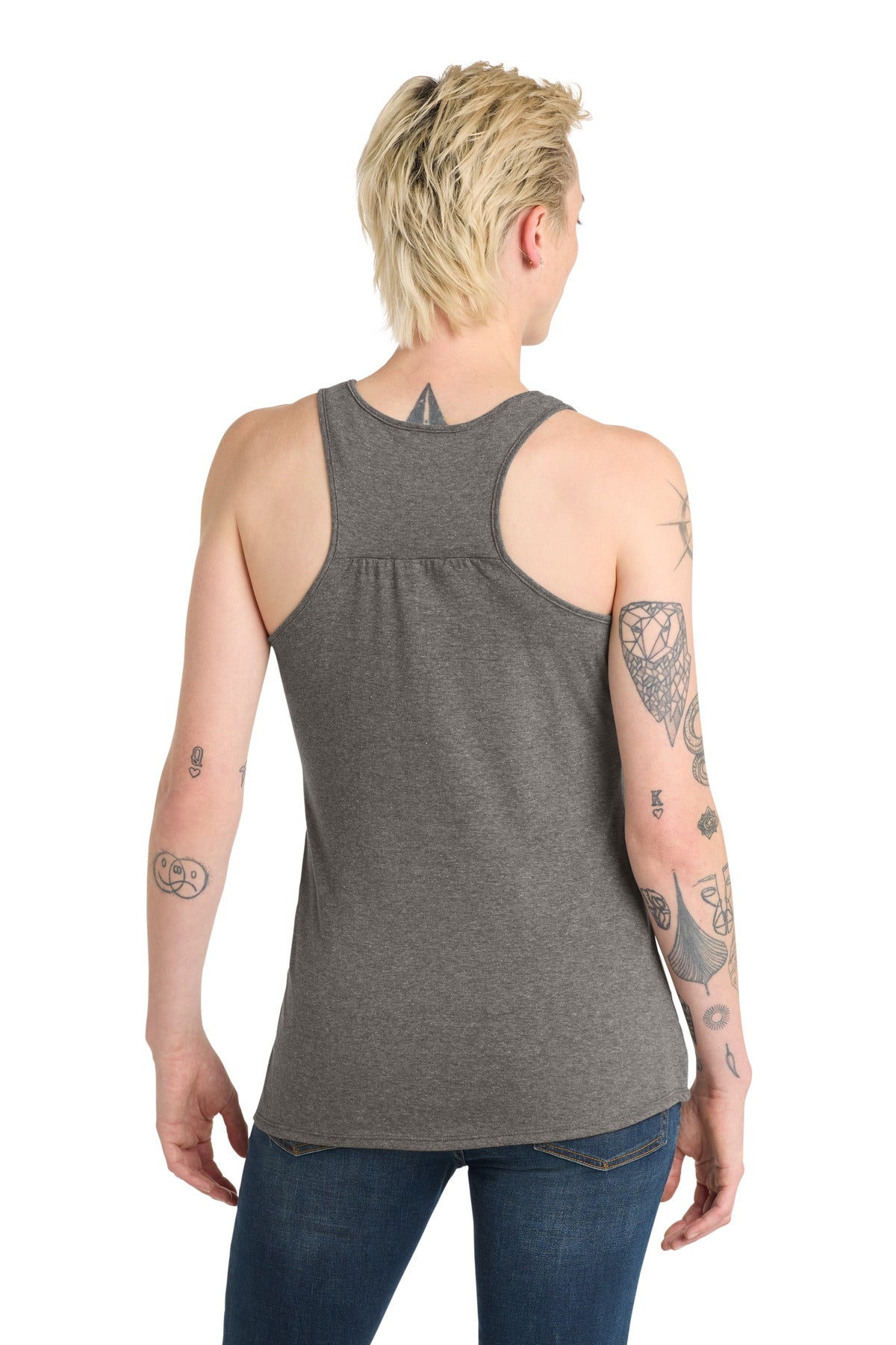 District Women's VIT Racerback Tank DT6302 Grey Frost