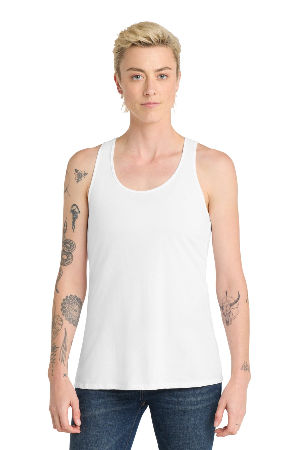 District Women's VIT Racerback Tank DT6302 White