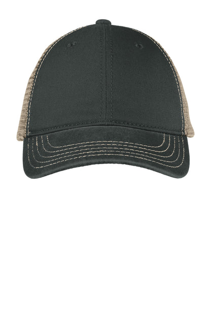 District Super Soft Mesh Back Cap DT630 Black/ Khaki