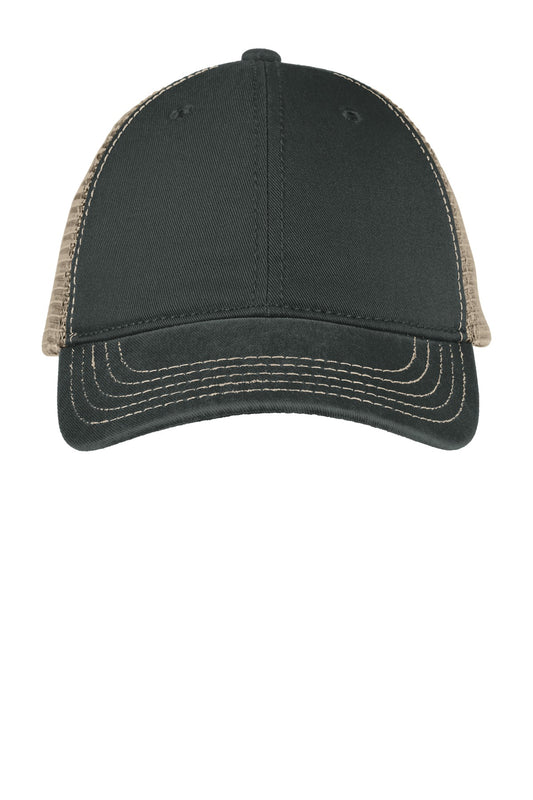 District Super Soft Mesh Back Cap DT630 Black/ Khaki