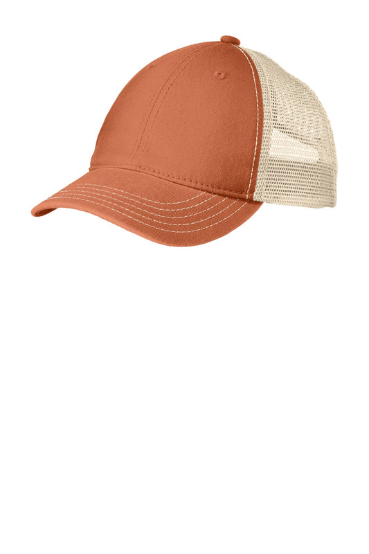 District Super Soft Mesh Back Cap DT630 Burnt Orange/ Stone