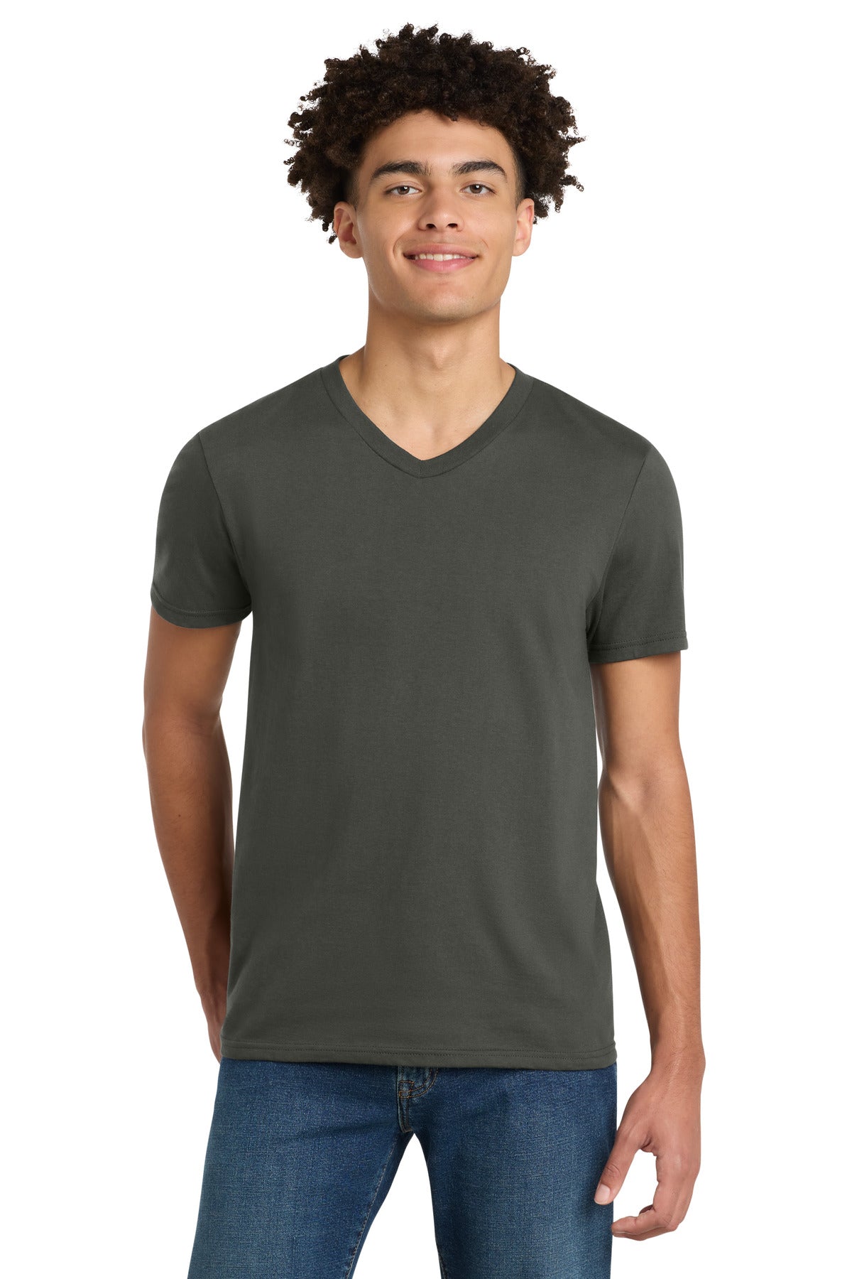 District Very Important Tee V-Neck DT6500 Deepest Grey