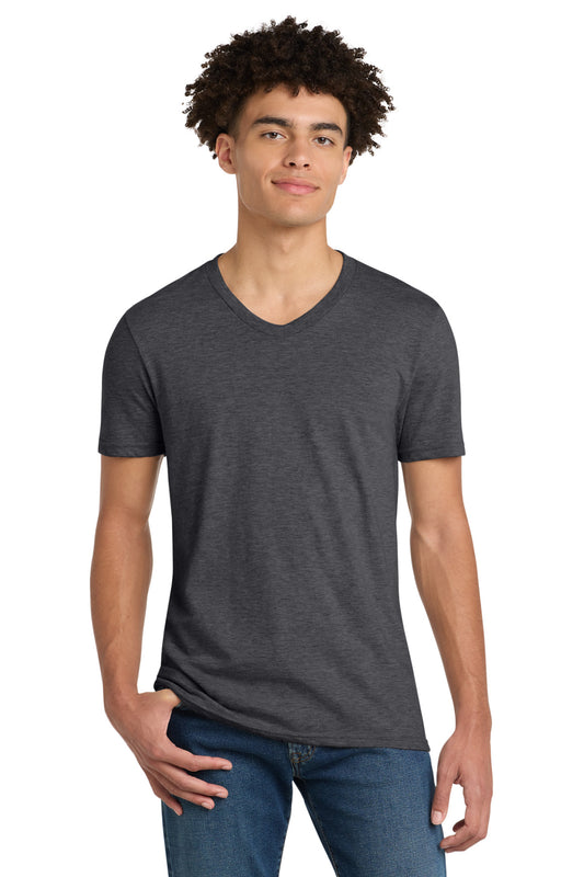 District Very Important Tee V-Neck DT6500 Heathered Charcoal