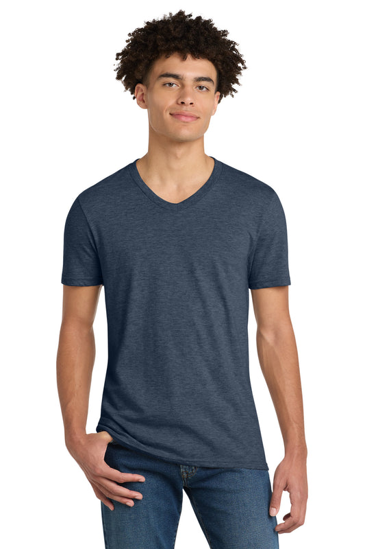 District Very Important Tee V-Neck DT6500 Heathered Navy