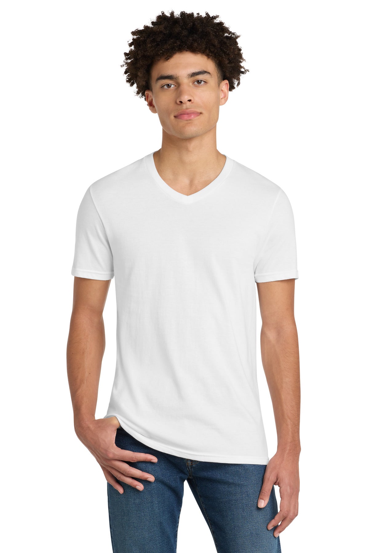 District Very Important Tee V-Neck DT6500 White