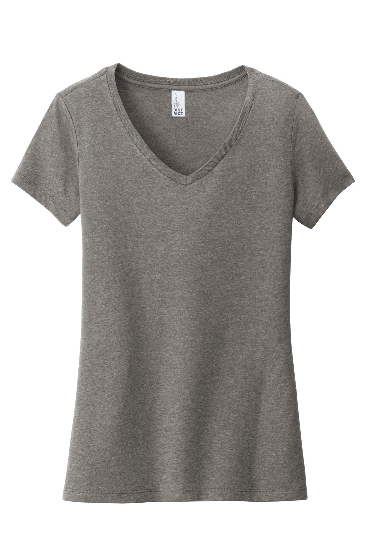 District Women's Very Important Tee V-Neck DT6503 Grey Frost