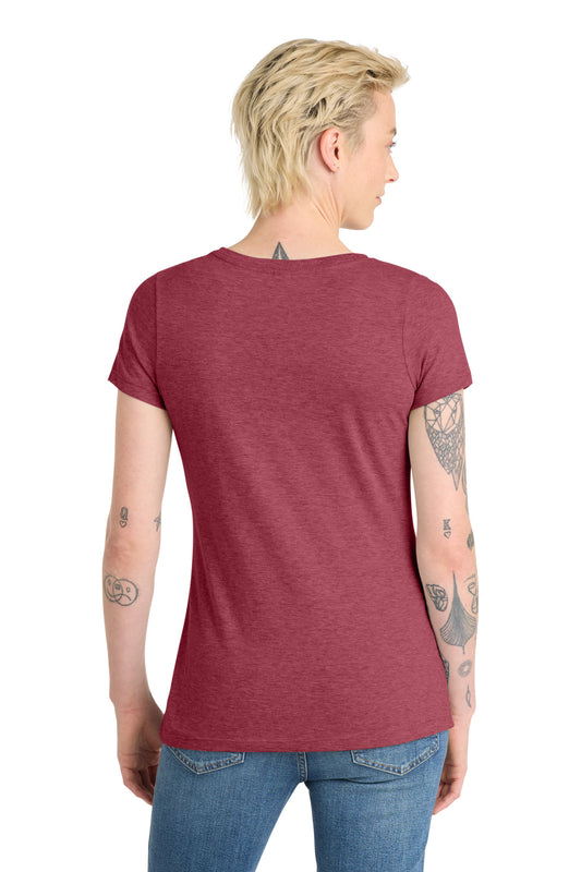 District Women's Very Important Tee V-Neck DT6503 Heathered Cardinal