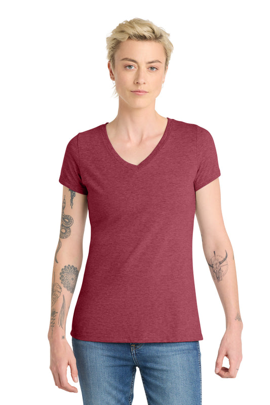 District Women's Very Important Tee V-Neck DT6503 Heathered Cardinal