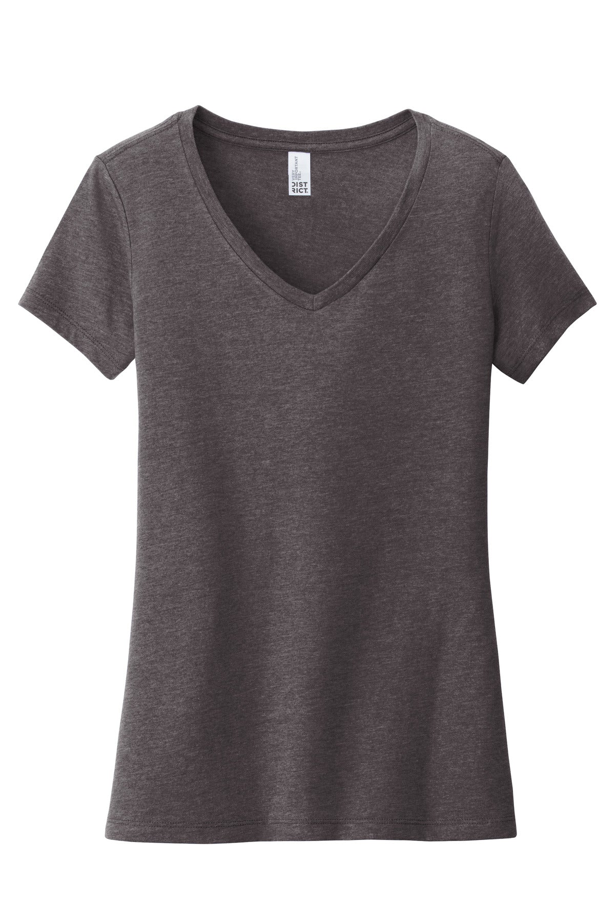 District Women's Very Important Tee V-Neck DT6503 Heathered Charcoal