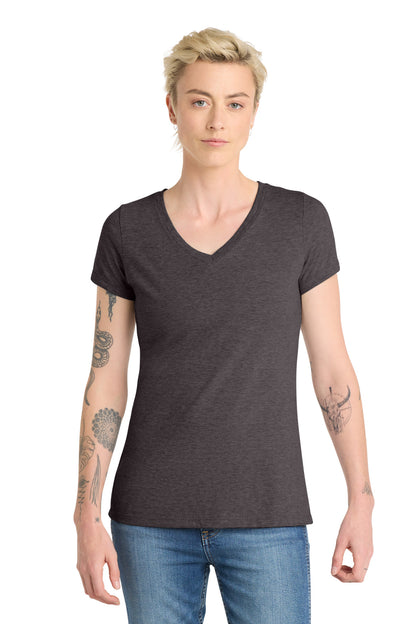 District Women's Very Important Tee V-Neck DT6503 Heathered Charcoal