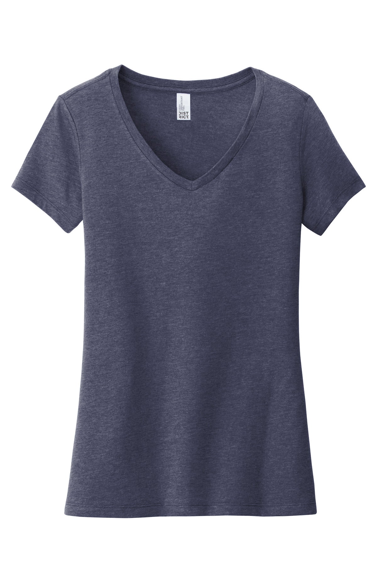 District Women's Very Important Tee V-Neck DT6503 Heathered Navy