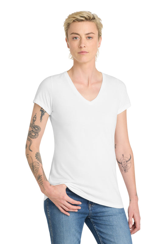 District Women's Very Important Tee V-Neck DT6503 White
