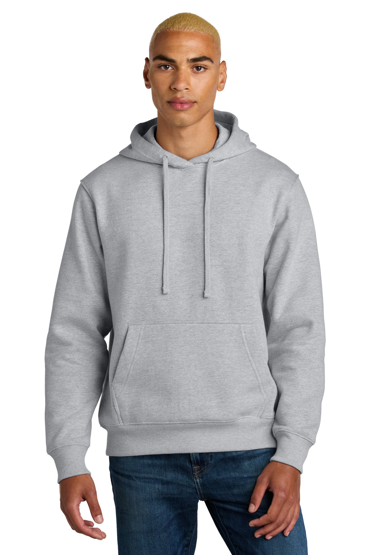 District VIT Super Heavyweight Fleece Hoodie DT6600 Light Heather Grey
