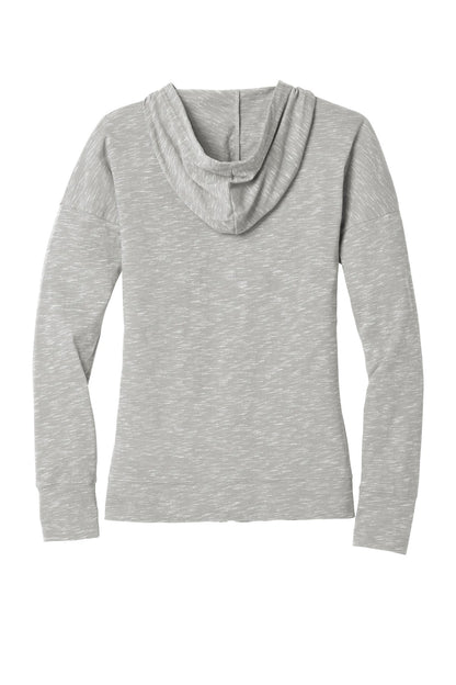 District Women's Medal Full-Zip Hoodie DT665 Light Grey