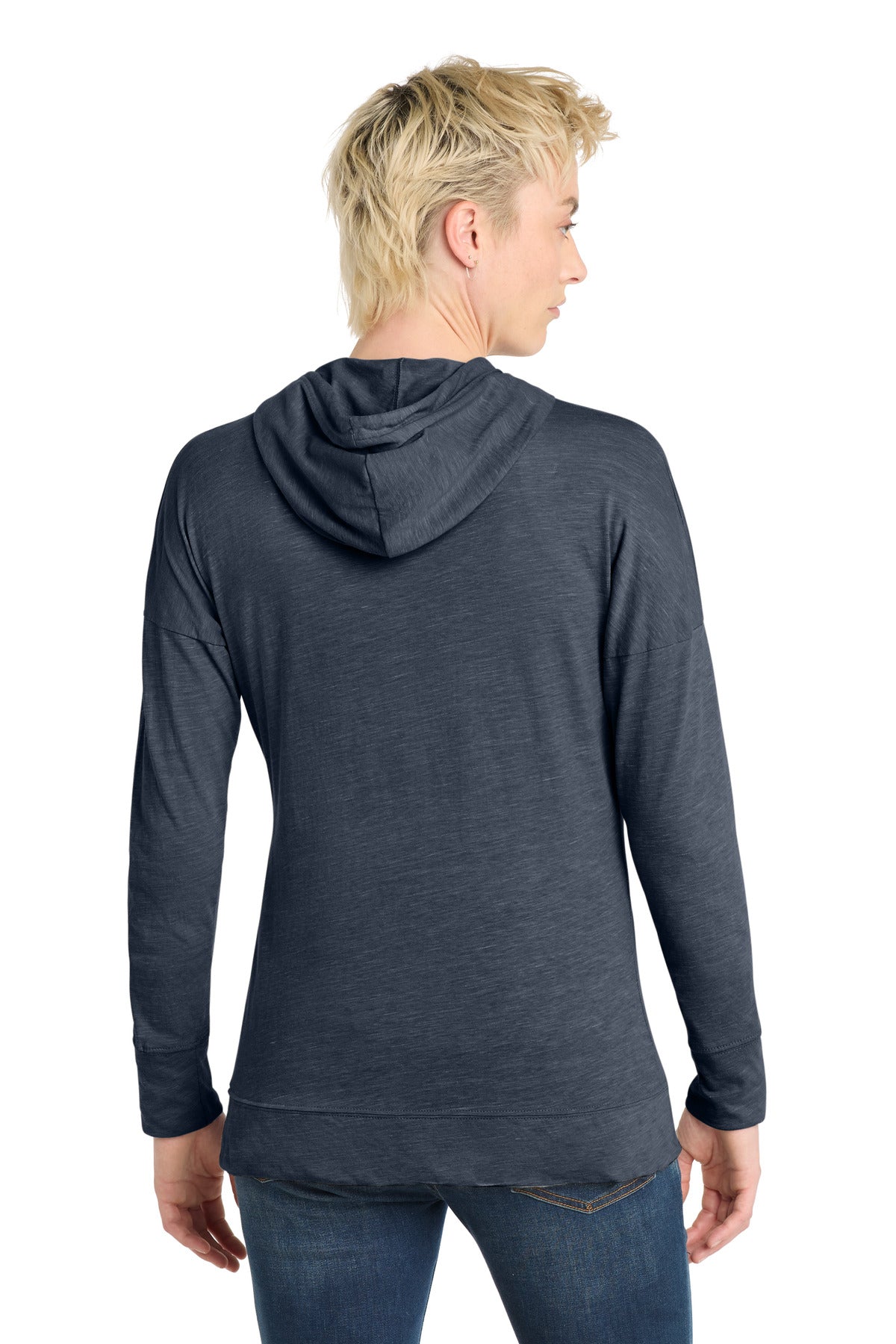 District Women's Medal Full-Zip Hoodie DT665 New Navy