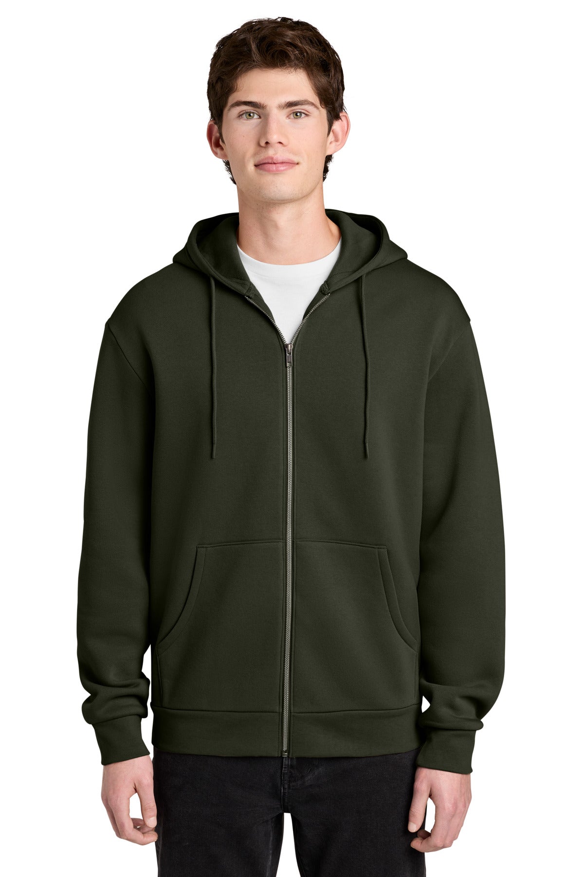 District MelloFleece Full-Zip Hoodie DT6702 Dark Olive