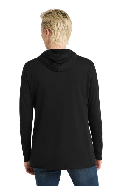 District Women's Featherweight French Terry Hoodie DT671 Black