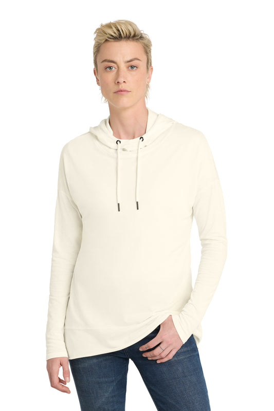 District Women's Featherweight French Terry Hoodie DT671 Gardenia