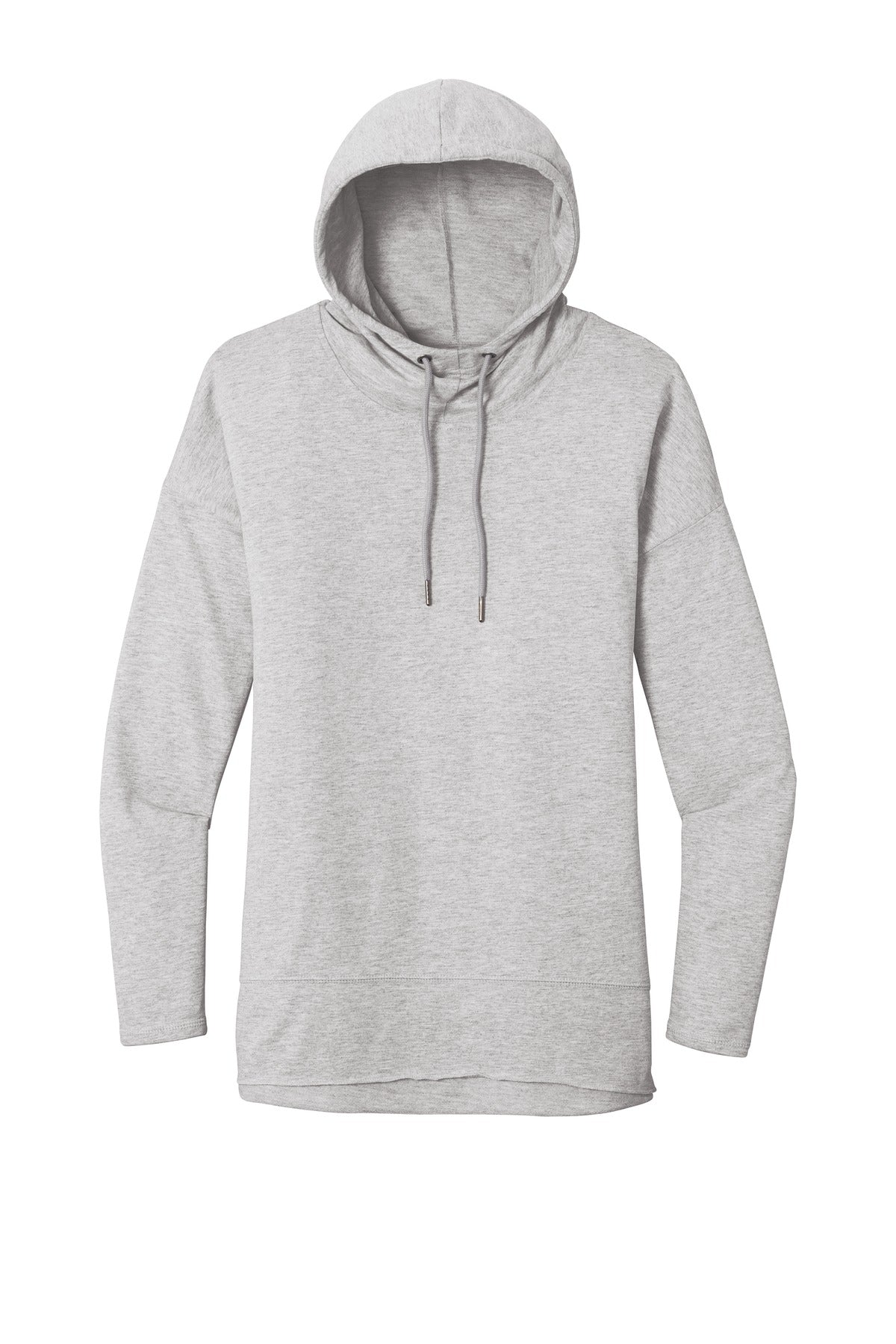 District Women's Featherweight French Terry Hoodie DT671 Light Heather Grey
