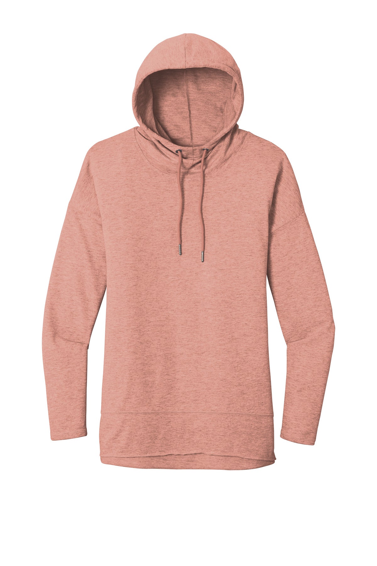 District Women's Featherweight French Terry Hoodie DT671 Nostalgia Rose Heather