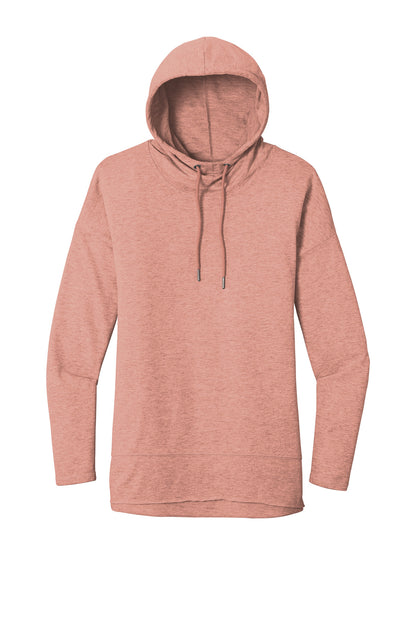 District Women's Featherweight French Terry Hoodie DT671 Nostalgia Rose Heather