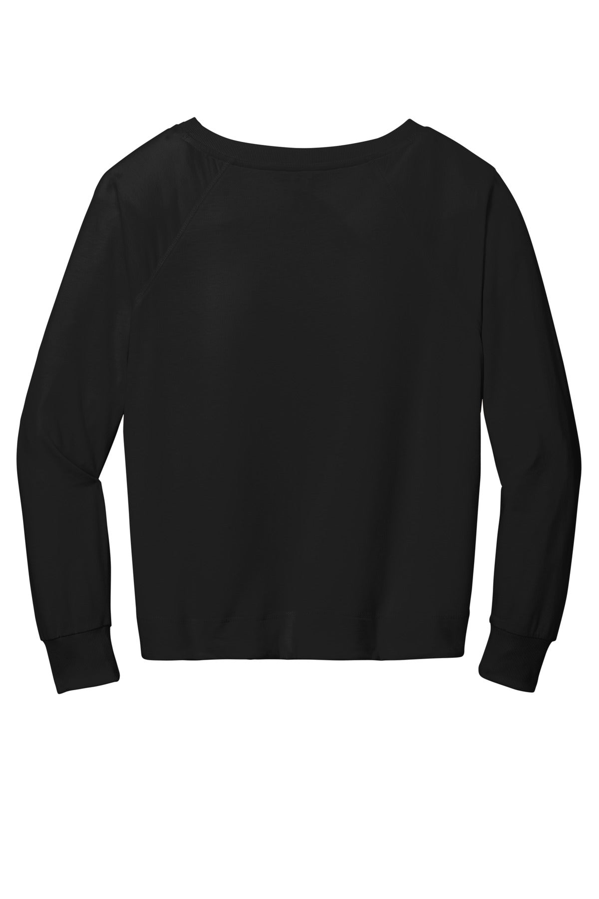 District Women's Featherweight French Terry Long Sleeve Crewneck DT672 Black