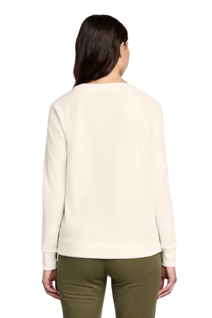 District Women's Featherweight French Terry Long Sleeve Crewneck DT672 Gardenia