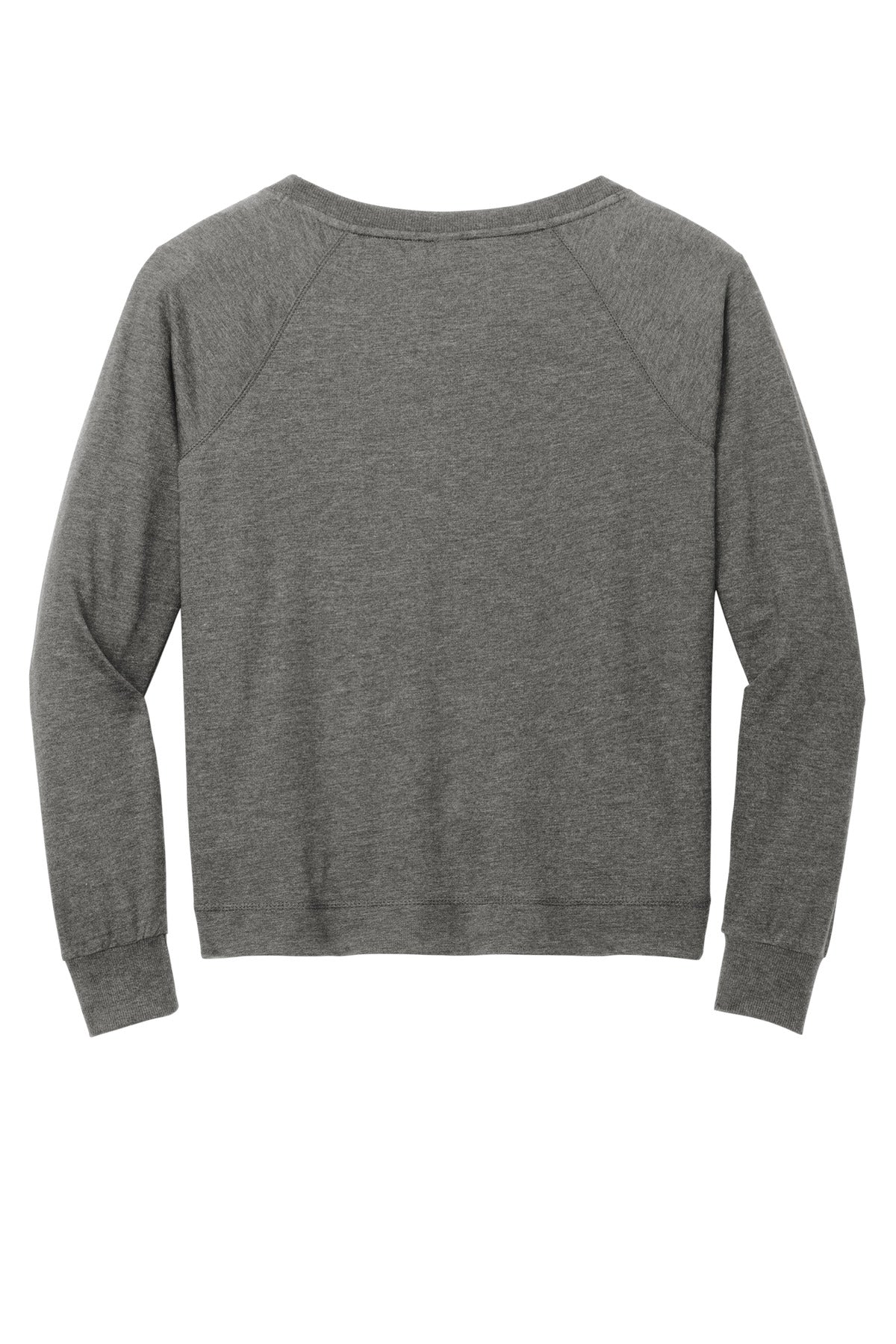 District Women's Featherweight French Terry Long Sleeve Crewneck DT672 Washed Coal