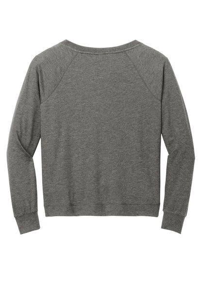 District Women's Featherweight French Terry Long Sleeve Crewneck DT672 image 4
