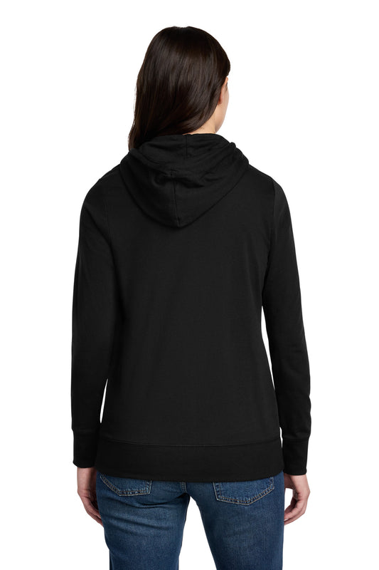 District Women's Featherweight French Terry Full-Zip Hoodie DT673 Black