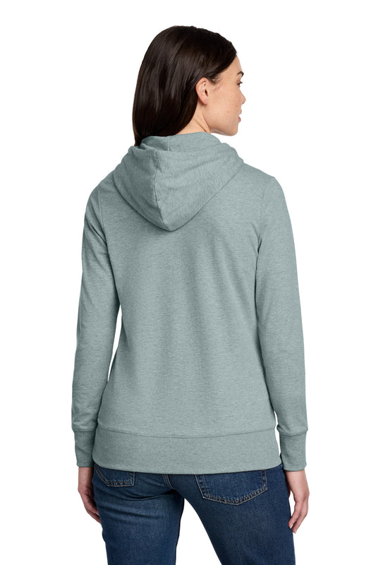 District Women's Featherweight French Terry Full-Zip Hoodie DT673 Flint Blue Heather