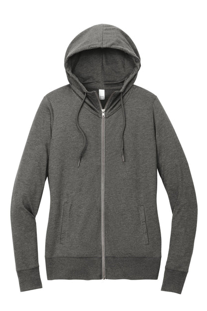 District Women's Featherweight French Terry Full-Zip Hoodie DT673 image 3