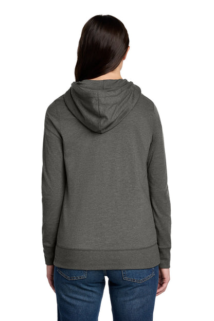 District Women's Featherweight French Terry Full-Zip Hoodie DT673 Washed Coal