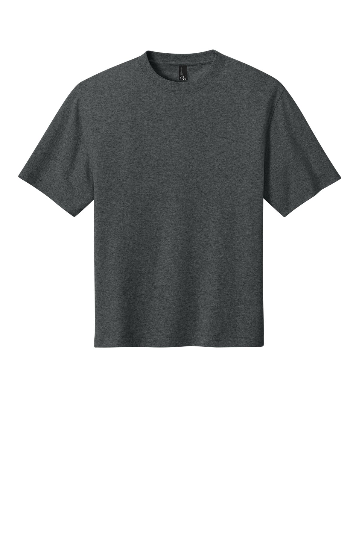District 7-Oz Gritty Tee DT7075 Heathered Charcoal