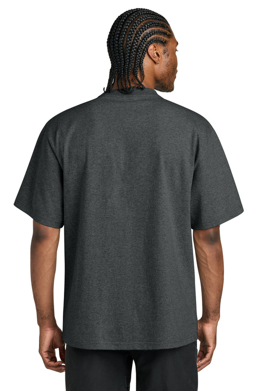 District 7-Oz Gritty Tee DT7075 Heathered Charcoal
