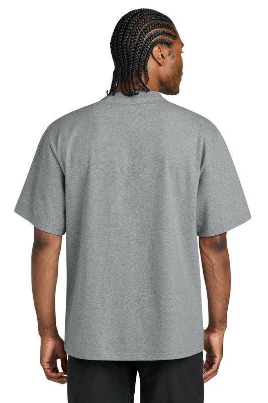 District 7-Oz Gritty Tee DT7075 Light Heather Grey