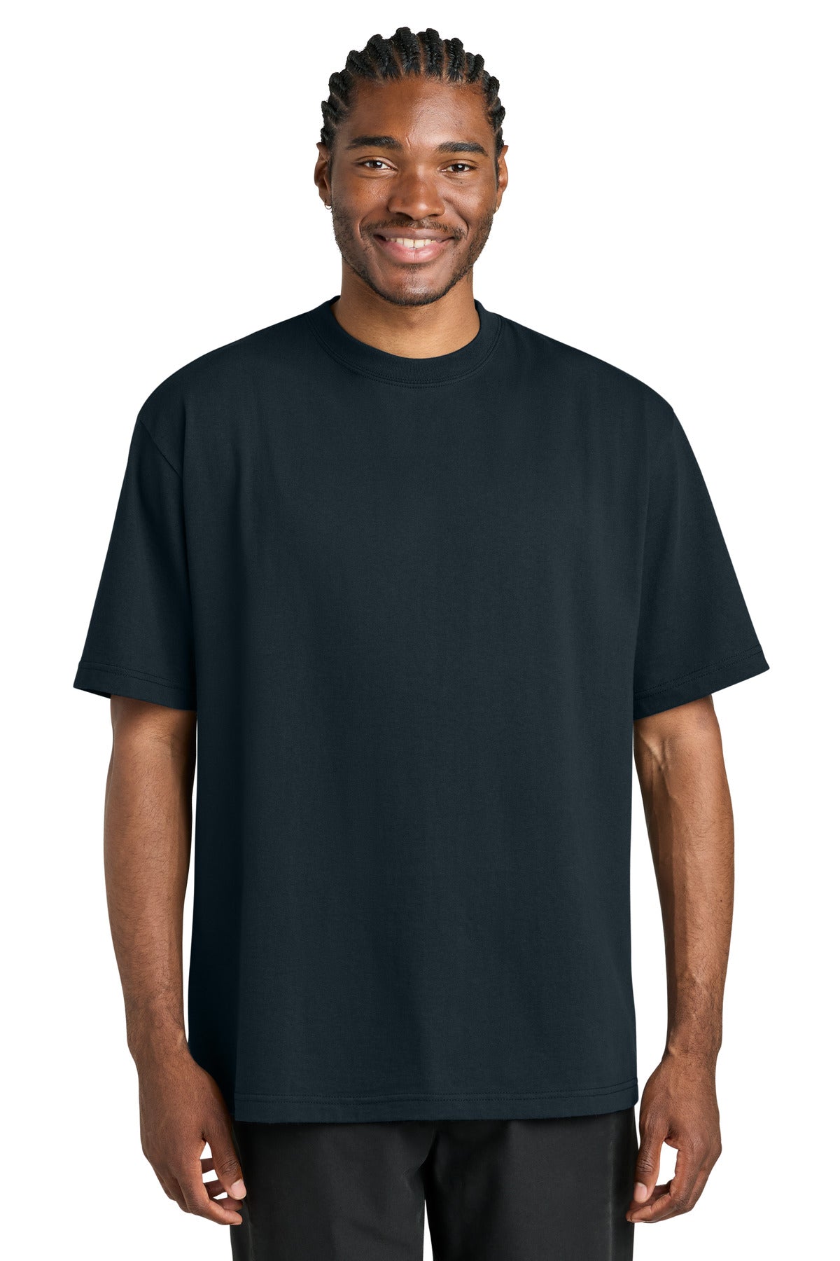 District 7-Oz Gritty Tee DT7075 Navy Blue