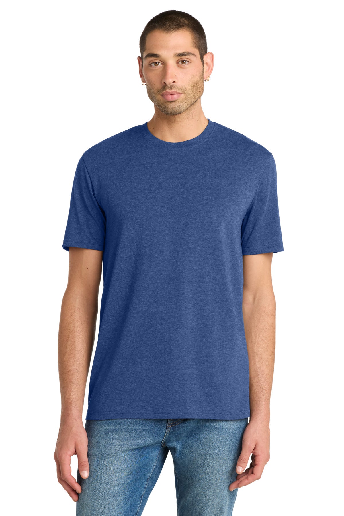 District Flex Tee DT7500 Heathered Deep Royal