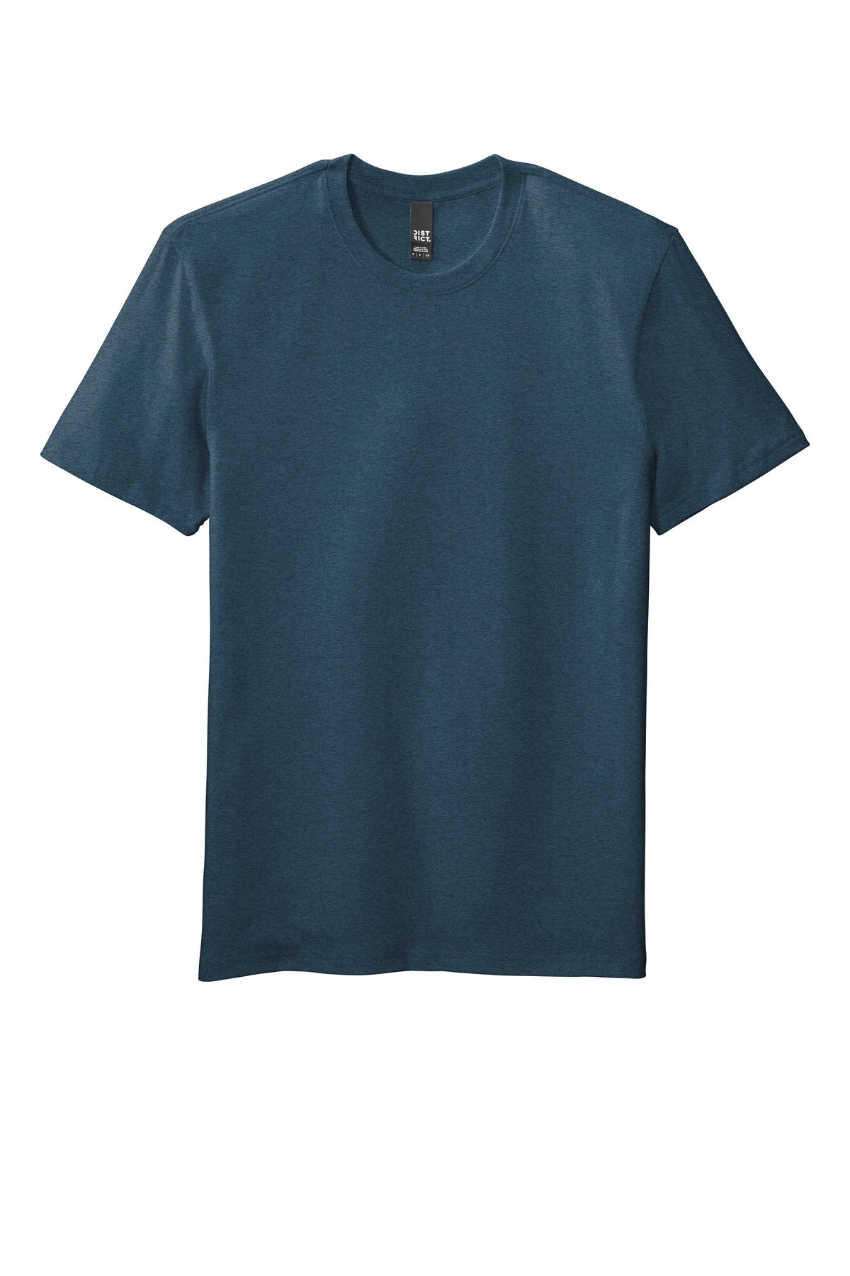District Flex Tee DT7500 Heathered Neptune Blue