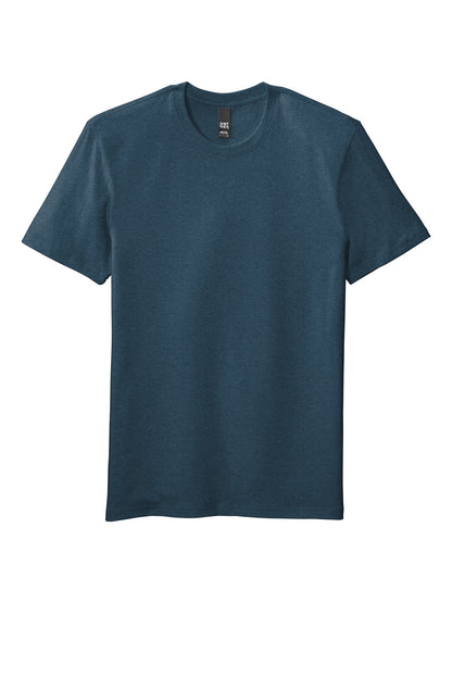 District Flex Tee DT7500 Heathered Neptune Blue